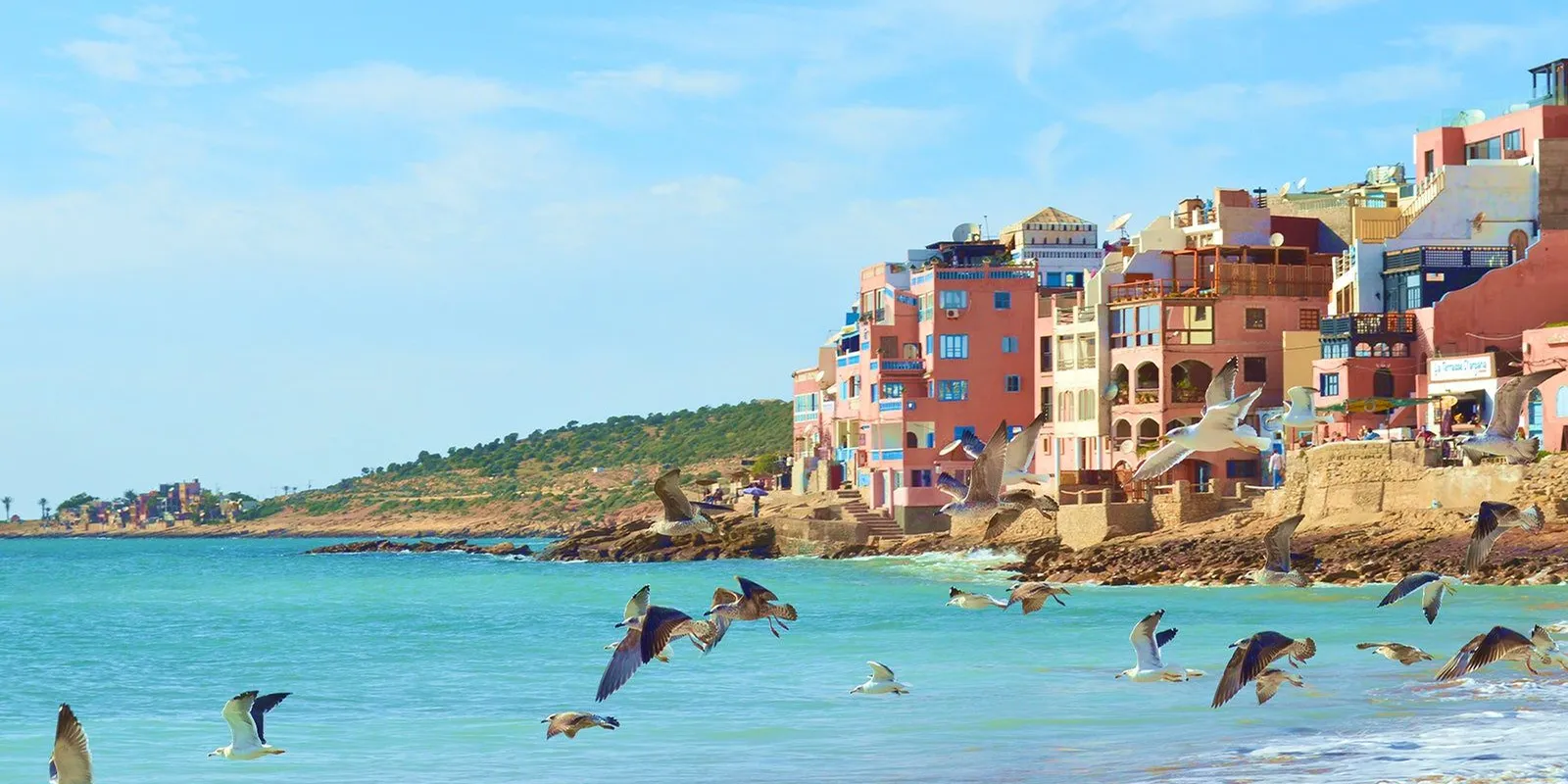 Agadir: la kasbah sulla collina e il lungomare