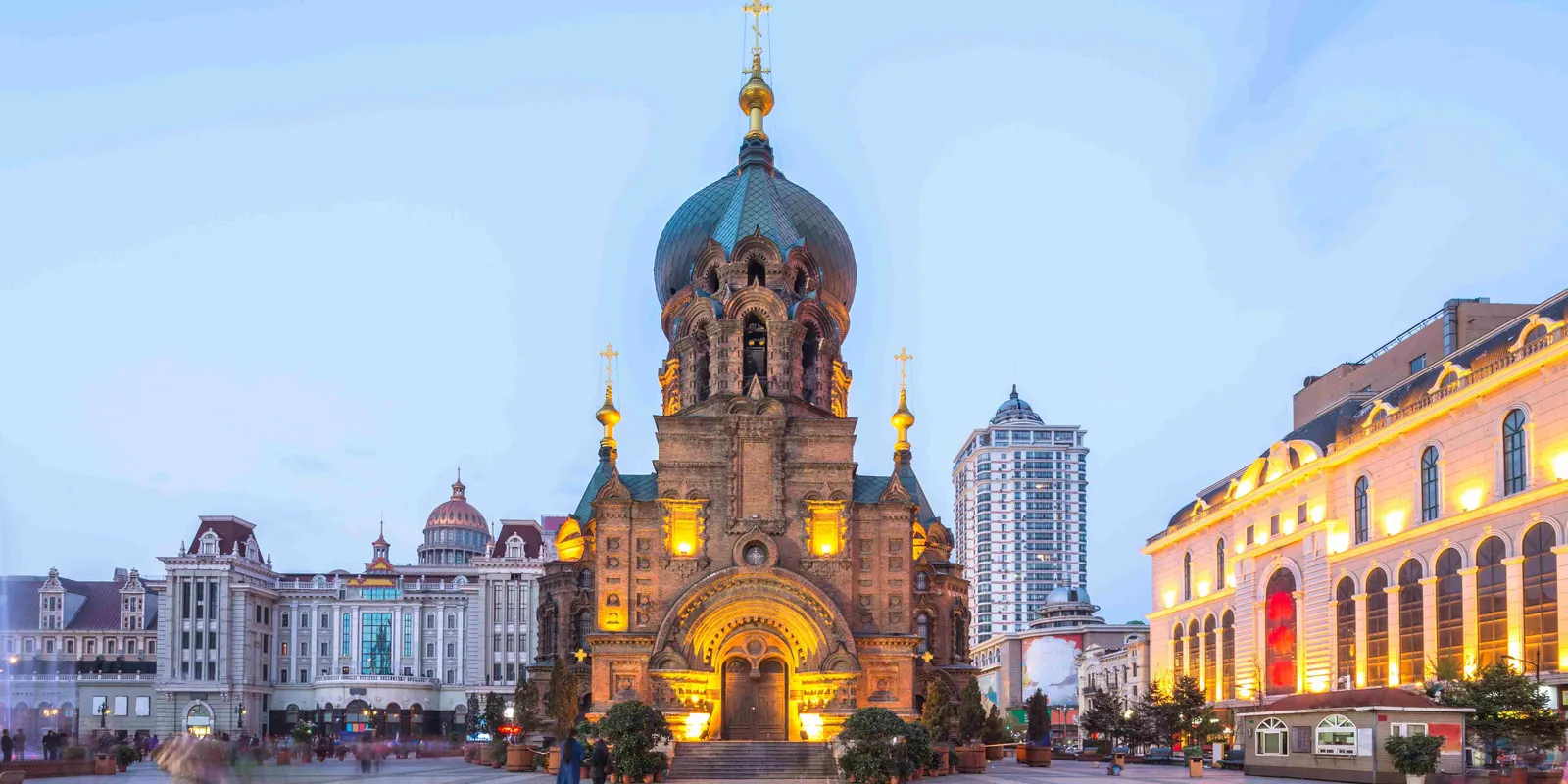 Harbin: cupole russe e ghiaccio d'inverno