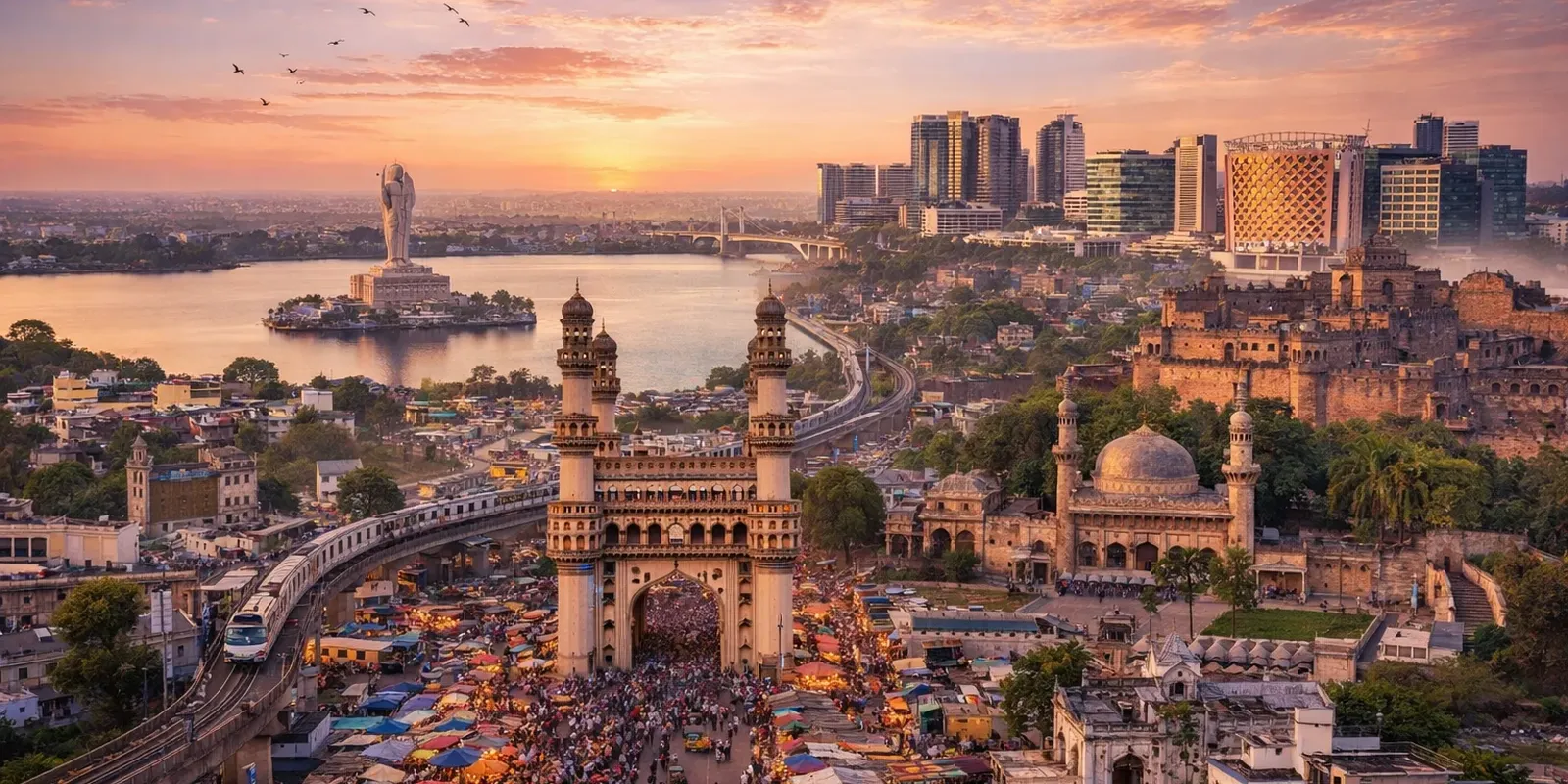 Hyderabad: perle, forti e minareti