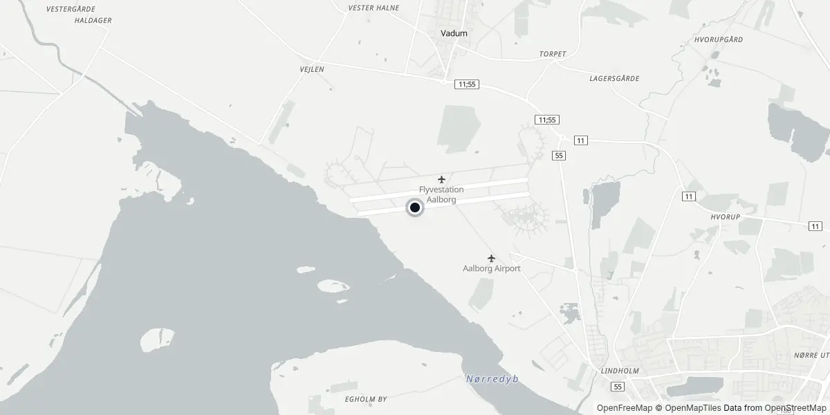 Mappa dell'Aeroporto di Aalborg