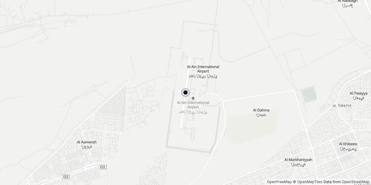 Mappa dell'Aeroporto di Al-'Ayn