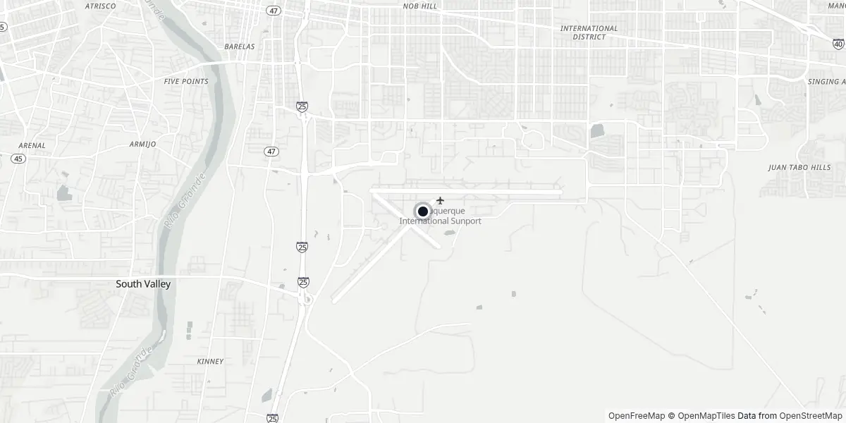 Mappa dell'Aeroporto di Albuquerque - Sunport