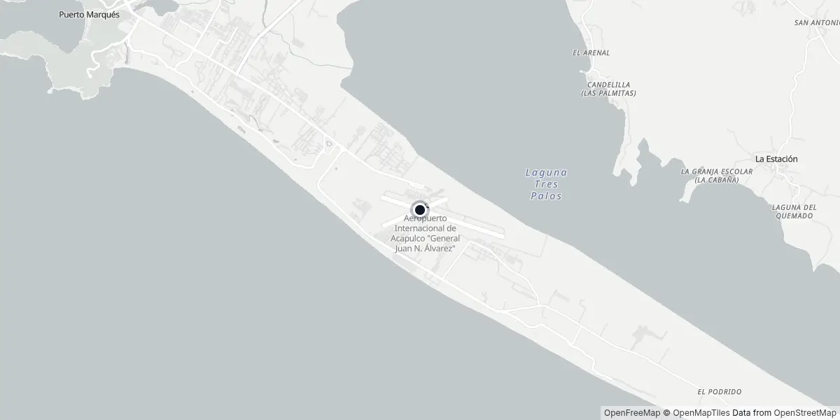 Mapa do Aeroporto de Acapulco - Juan N. Álvarez