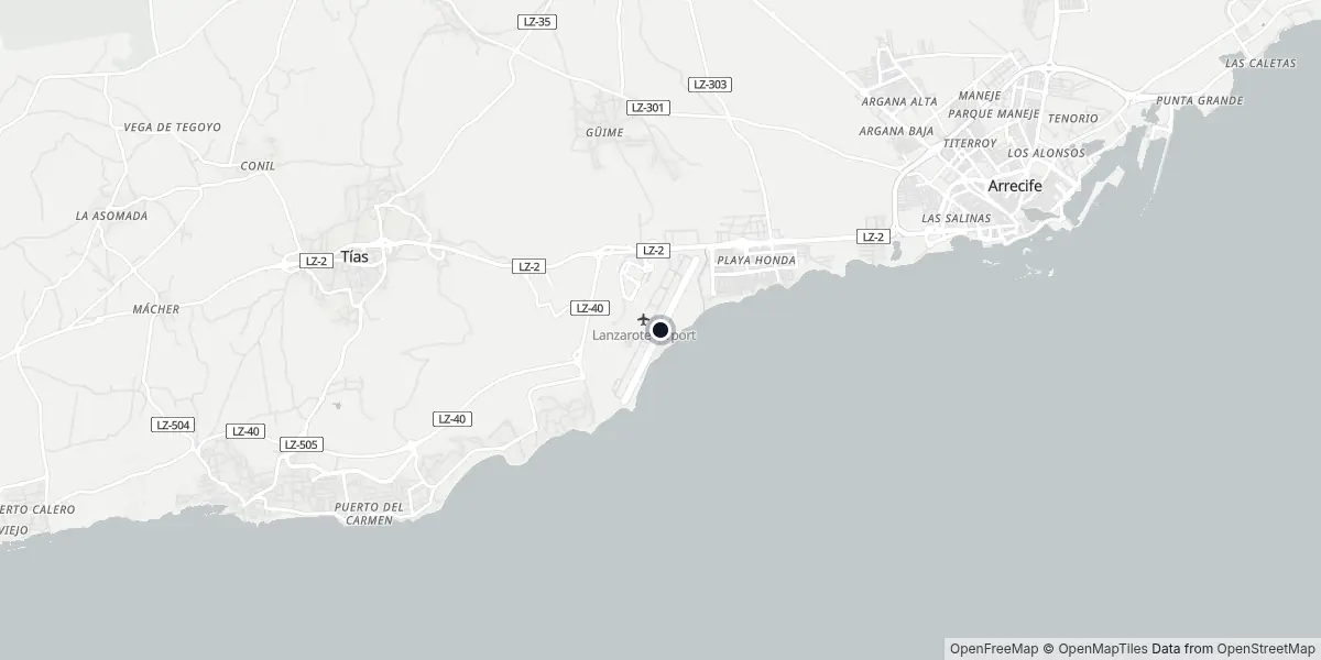 Mappa dell'Aeroporto di Lanzarote
