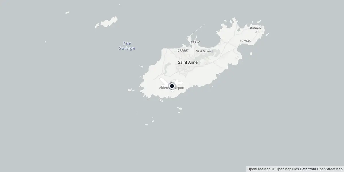 Mappa dell'Aeroporto di Alderney