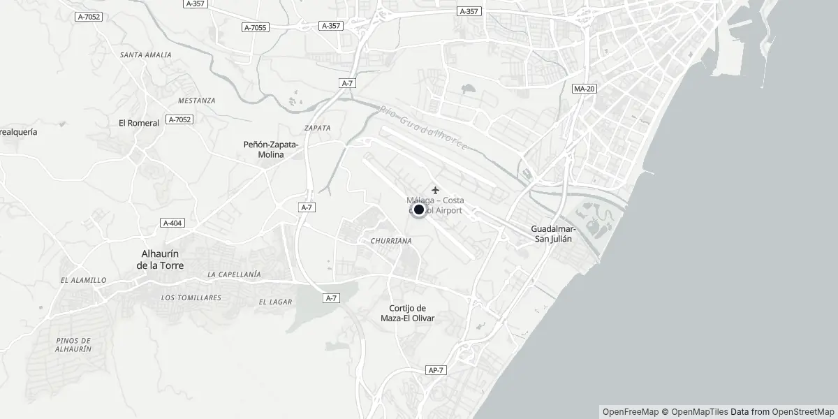 Mappa dell'Aeroporto di Málaga