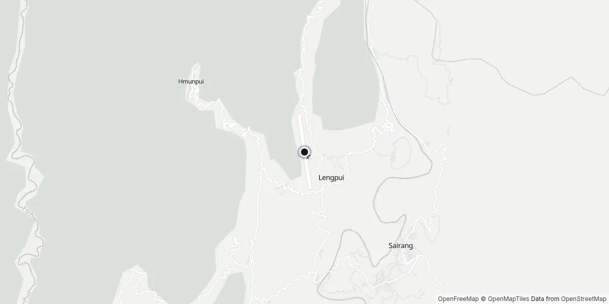 Mappa dell'Aeroporto di Aizawl - Lengpui