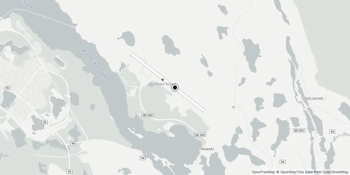 Mapa do Aeroporto de Arvidsjaur