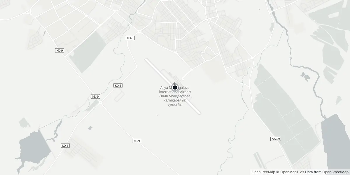 Mappa dell'Aeroporto di Aqtöbe