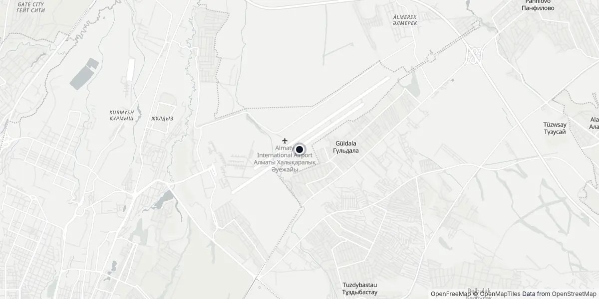 Mappa dell'Aeroporto di Almaty