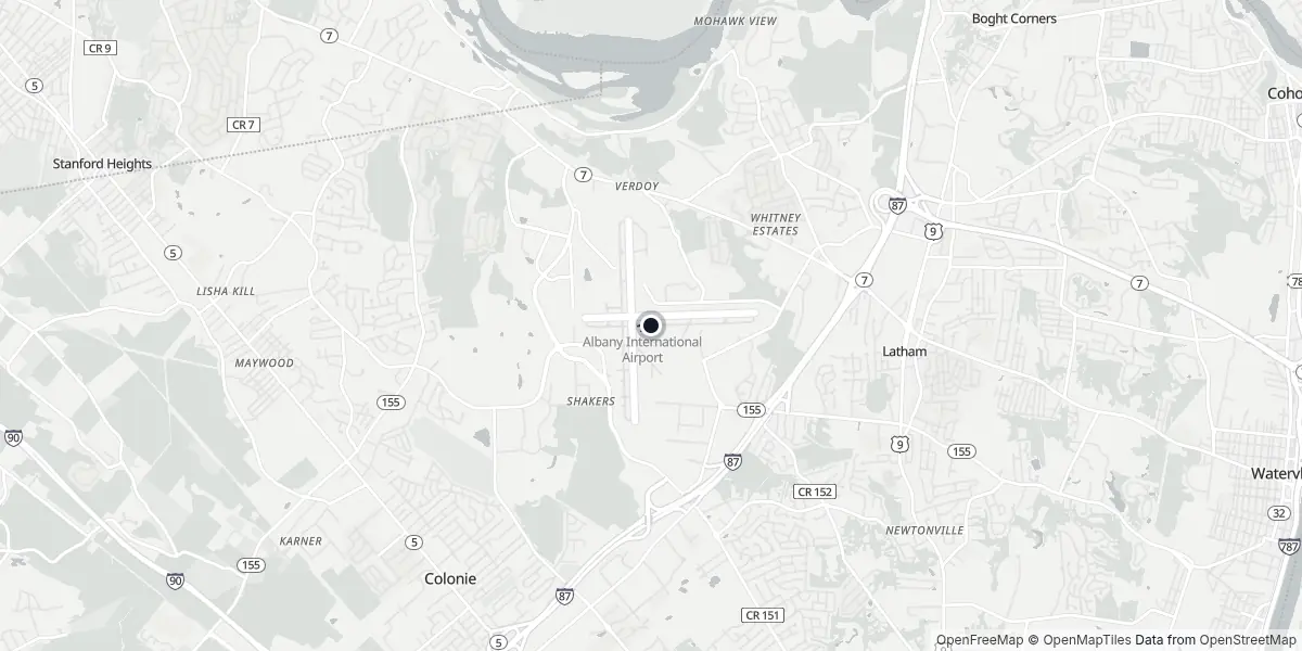 Mappa dell'Aeroporto di Albany