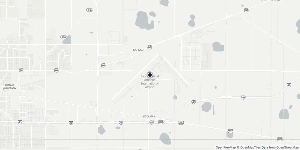Mapa do Aeroporto de Amarillo - Rick Husband