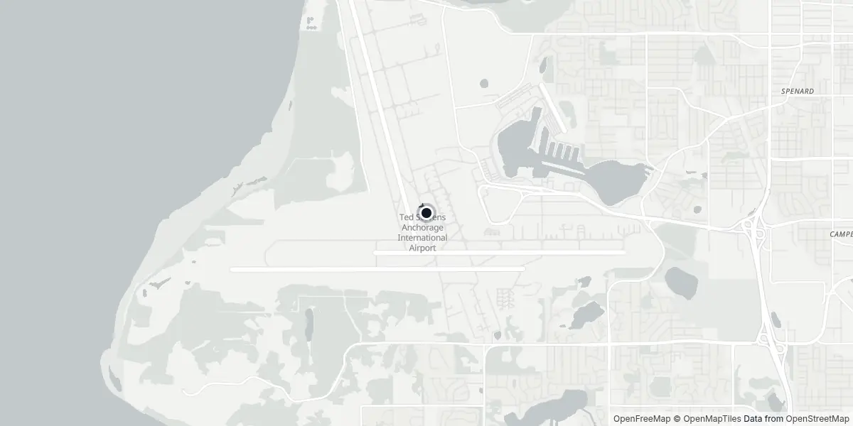 Mapa do Aeroporto de Anchorage - Ted Stevens