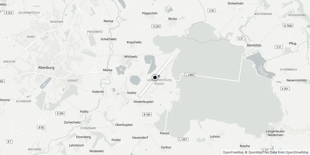 Mappa dell'Aeroporto di Altenburg - Nobitz
