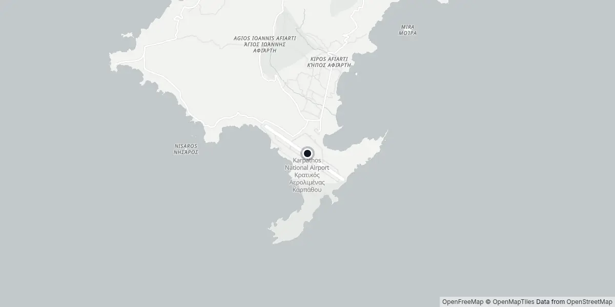 Mapa do Aeroporto de Karpathos