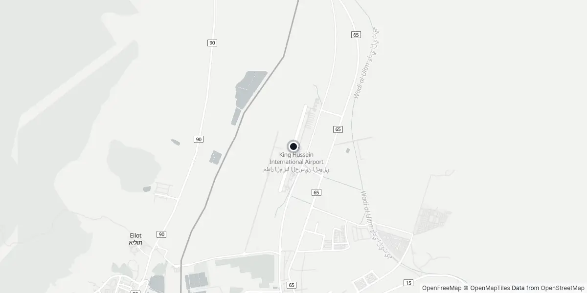 Mapa Port lotniczy Akaba - King Hussein