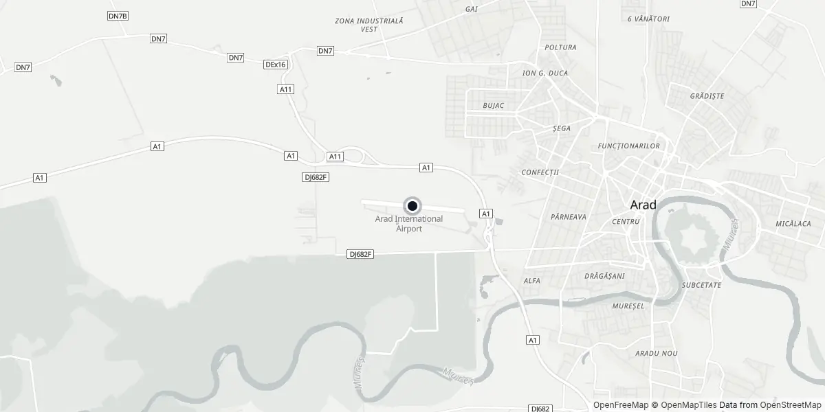 Mapa do Aeroporto de Arad