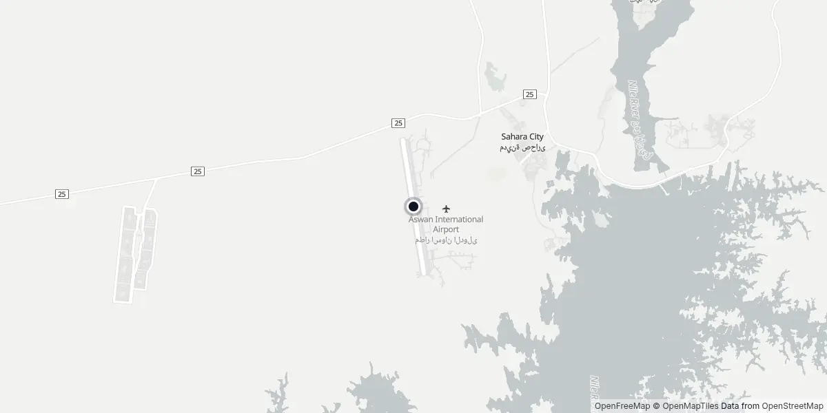 Mapa do Aeroporto de Assuão