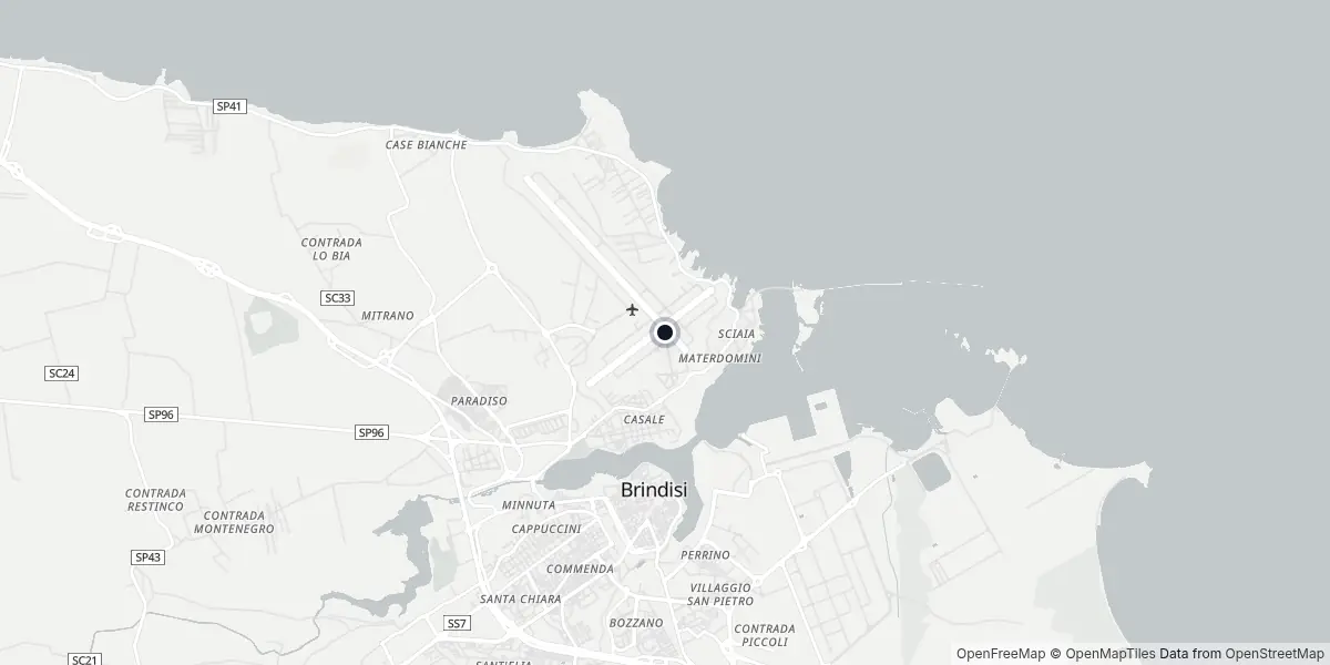 Mappa dell'Aeroporto di Brindisi - Salento