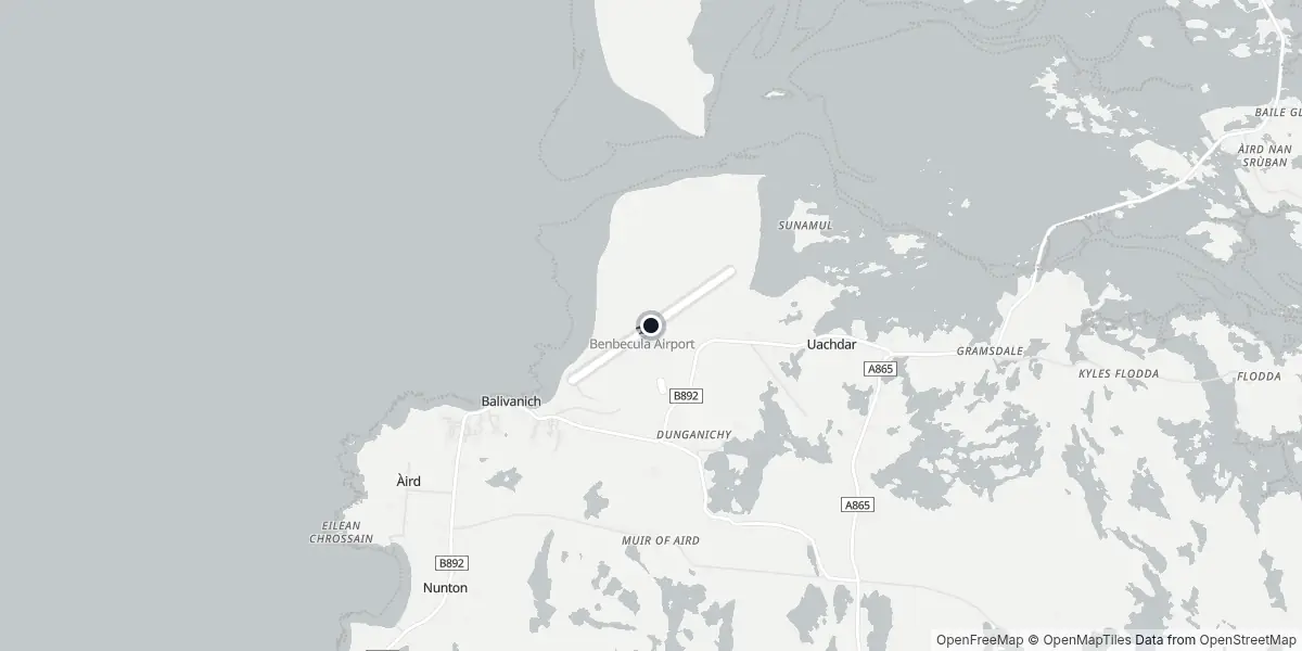Mappa dell'Aeroporto di Benbecula