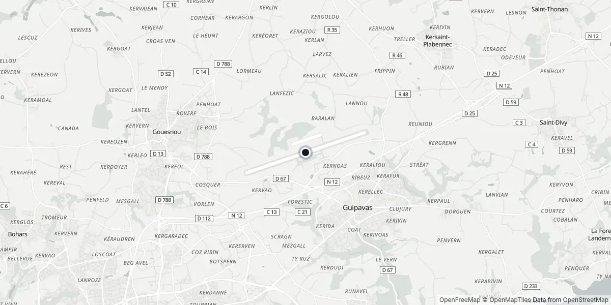 Mappa dell'Aeroporto di Brest