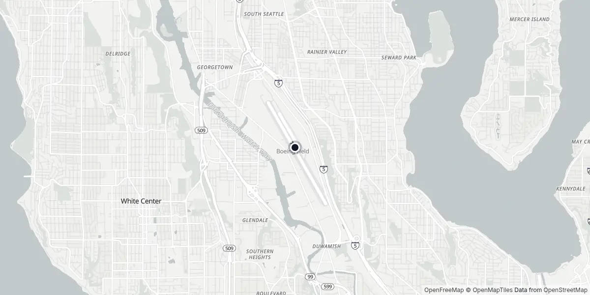 Mappa dell'Aeroporto di Seattle - Boeing Field