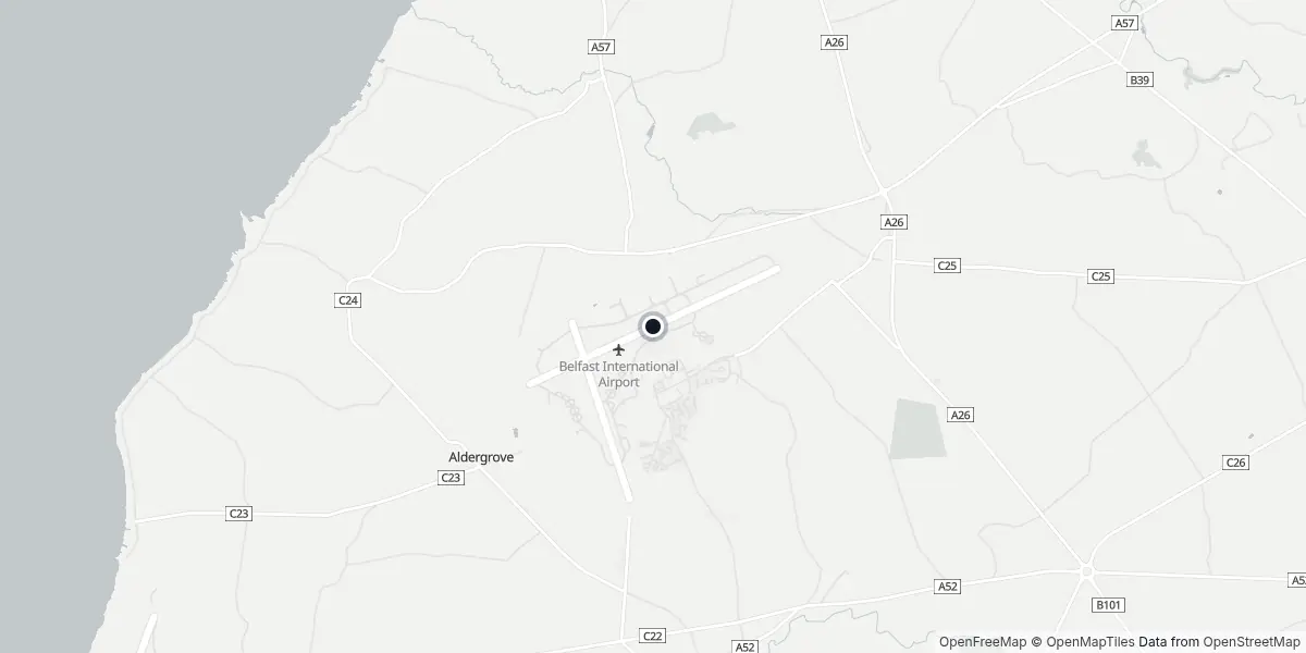 Mappa dell'Aeroporto di Belfast