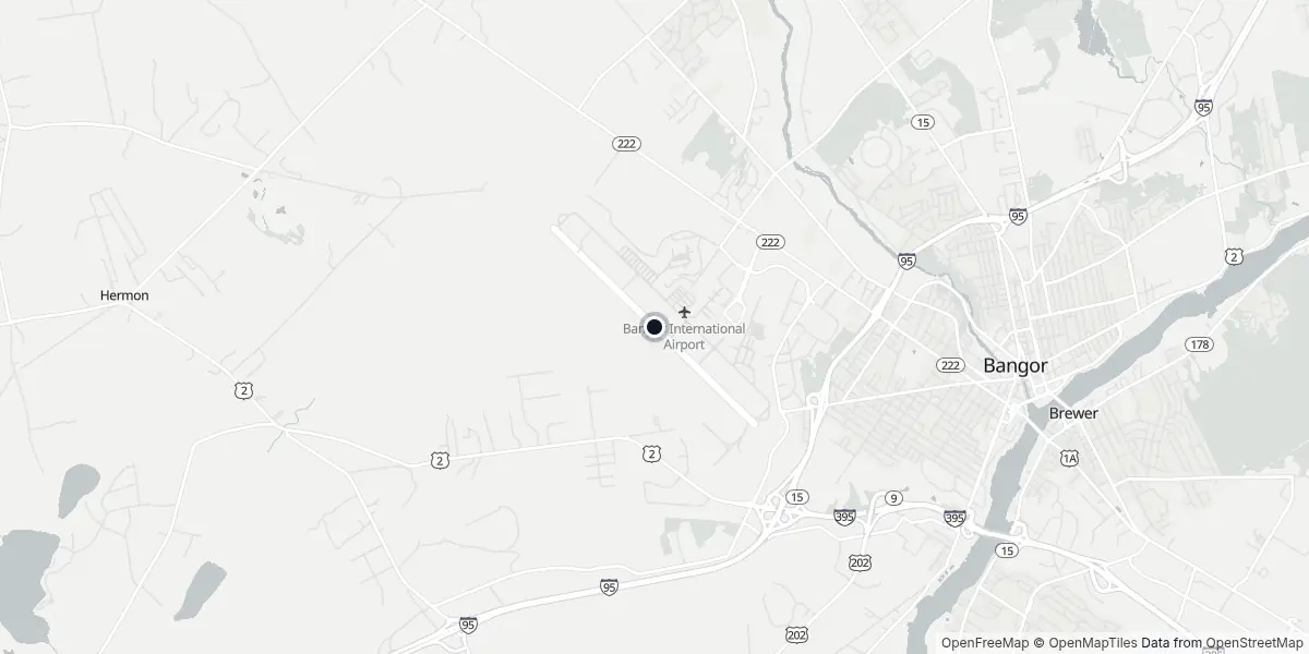 Mappa dell'Aeroporto di Bangor