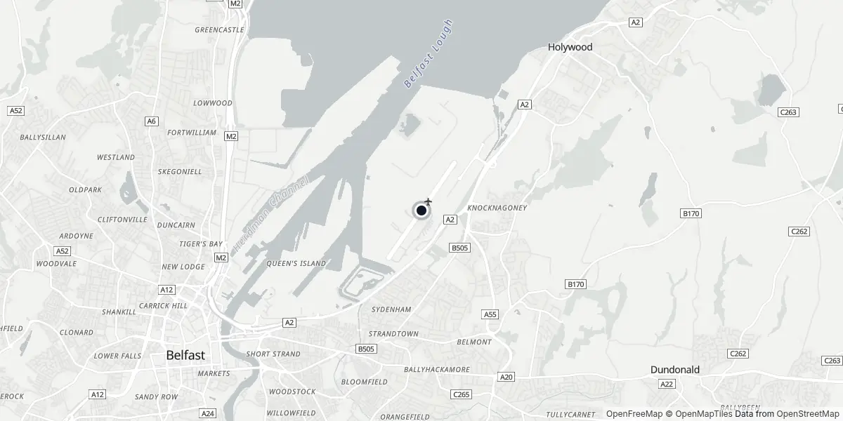 Mappa dell'Aeroporto di Belfast - George Best