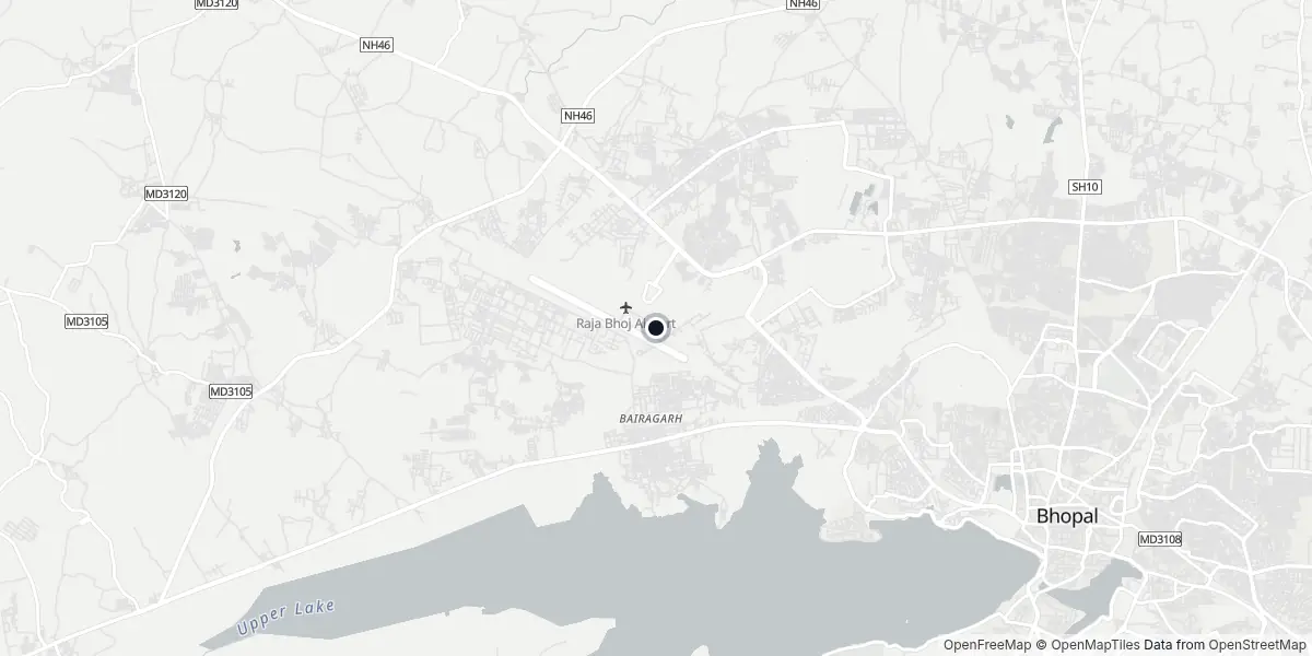 Mapa do Aeroporto de Bhopal - Raja Bhoj