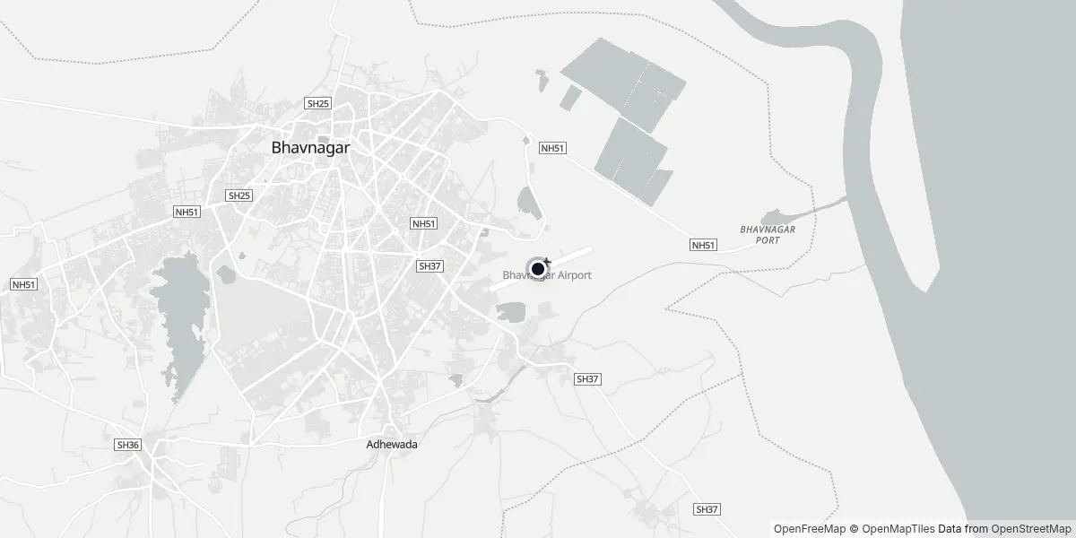 Mappa dell'Aeroporto di Bhavnagar