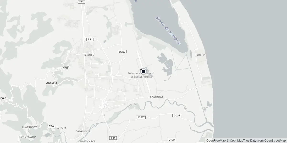 Mappa dell'Aeroporto di Bastia - Poretta