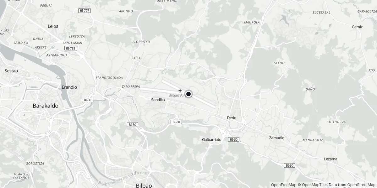 Mappa dell'Aeroporto di Bilbao