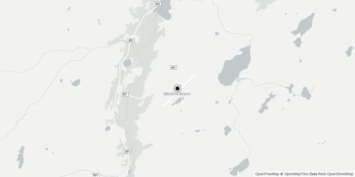 Mappa dell'Aeroporto di Båtsfjord