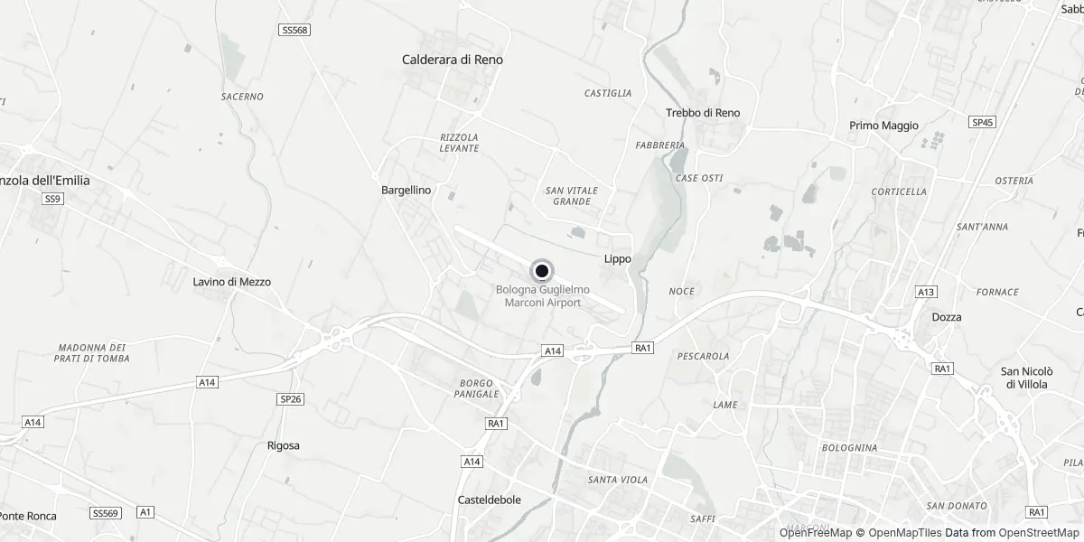 Mappa dell'Aeroporto di Bologna - Guglielmo Marconi