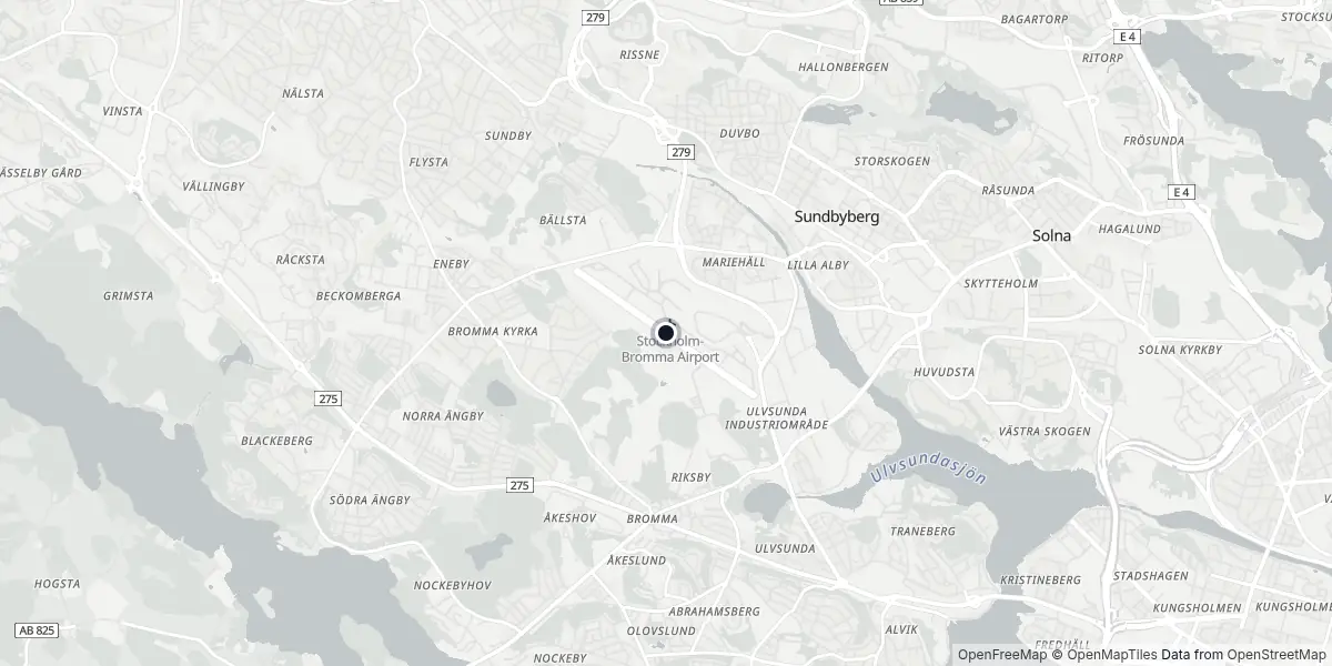 Mappa dell'Aeroporto di Stoccolma - Bromma
