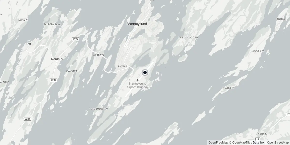 Mappa dell'Aeroporto di Brønnøysund
