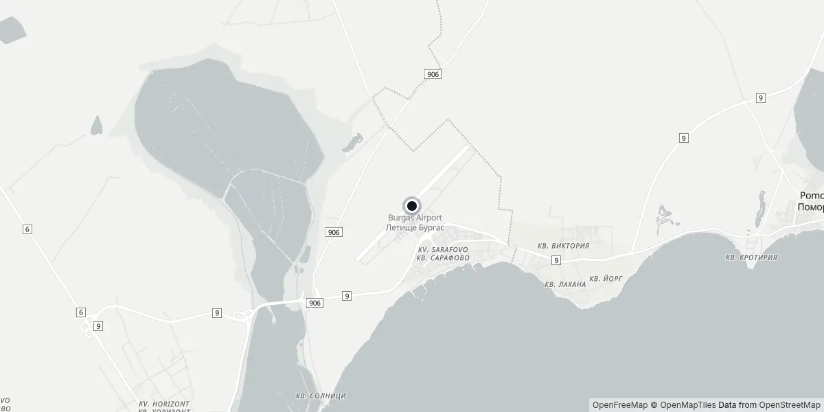 Mappa dell'Aeroporto di Burgas