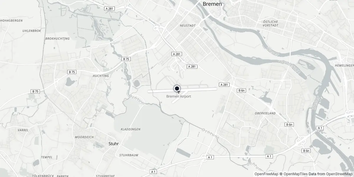 Mappa dell'Aeroporto di Brema