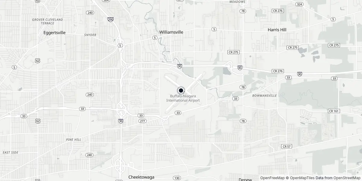 Mappa dell'Aeroporto di Buffalo - Niagara