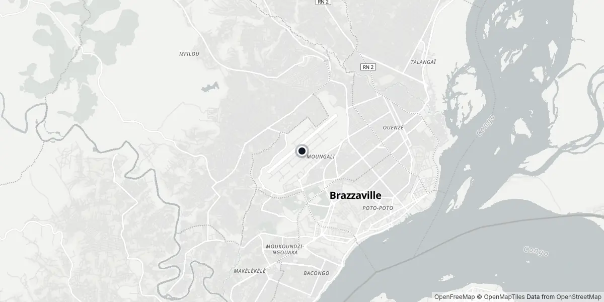 Mappa dell'Aeroporto di Brazzaville - Maya-Maya