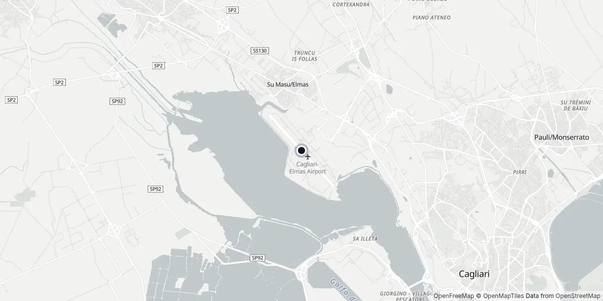 Mapa do Aeroporto de Cagliari - Elmas