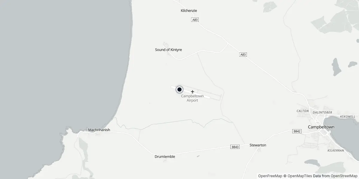 Mapa do Aeroporto de Campbeltown
