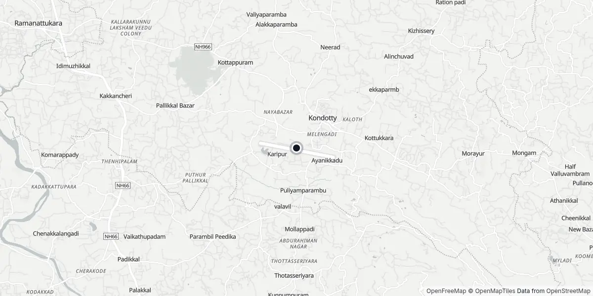 Mappa dell'Aeroporto di Calicut