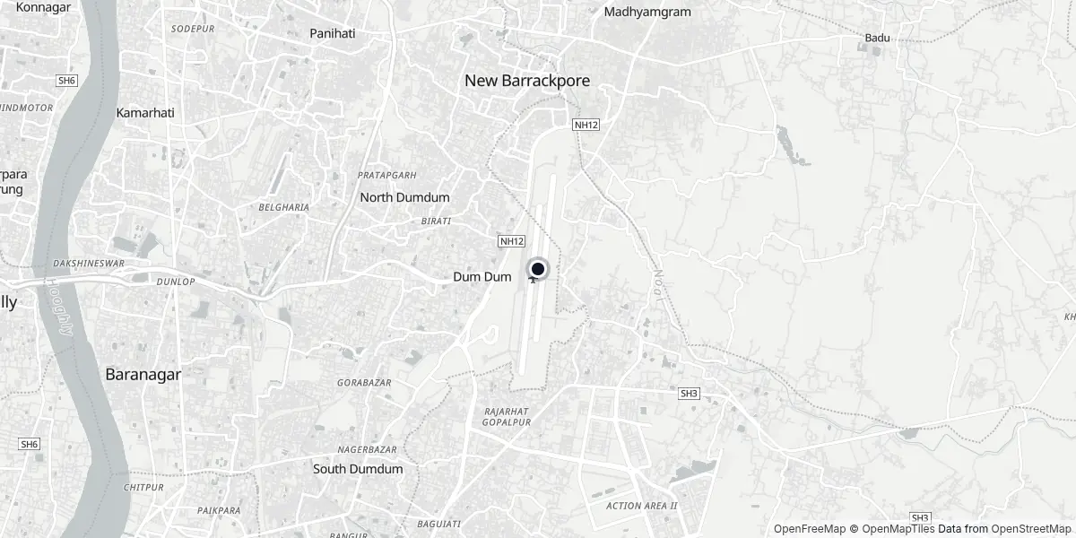 Mappa dell'Aeroporto di Calcutta - Netaji Subhash Chandra Bose