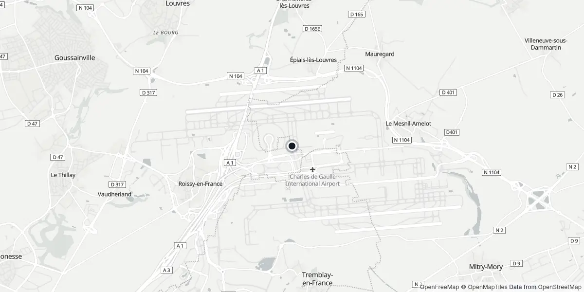 Mappa dell'Aeroporto di Parigi - Charles de Gaulle