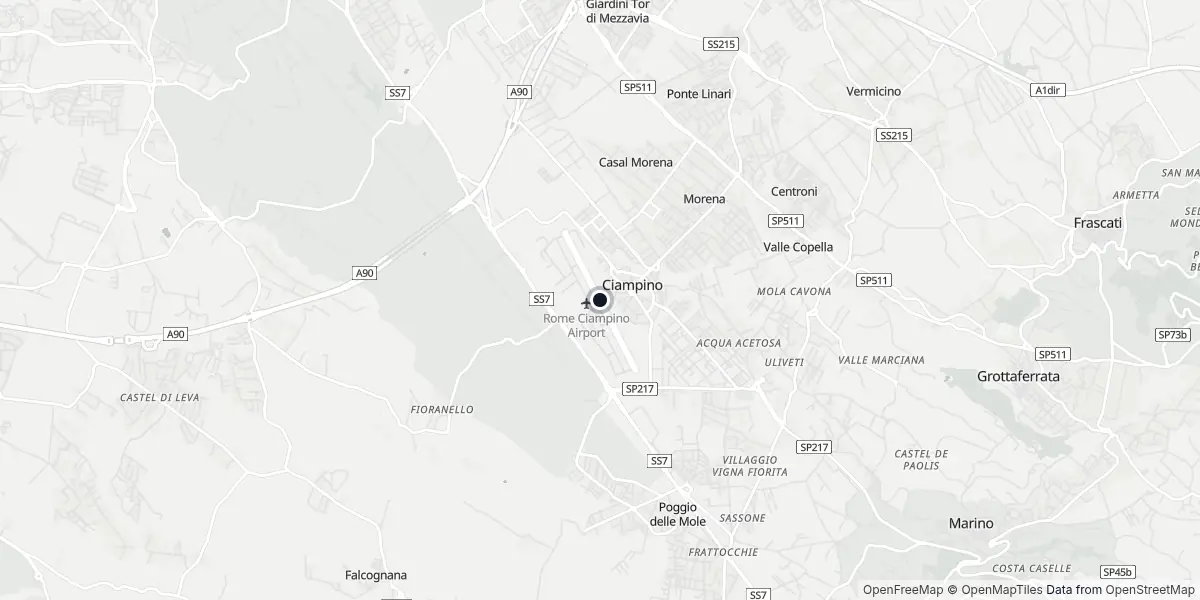 Mappa dell'Aeroporto di Roma - Ciampino