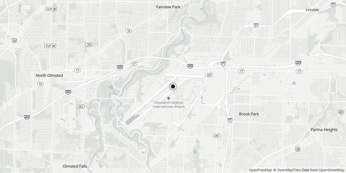 Mappa dell'Aeroporto di Cleveland - Hopkins
