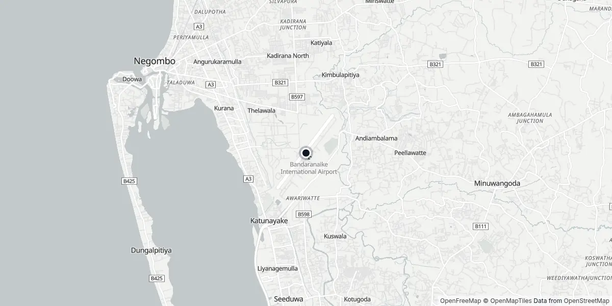 Mapa do Aeroporto de Colombo - Bandaranaike