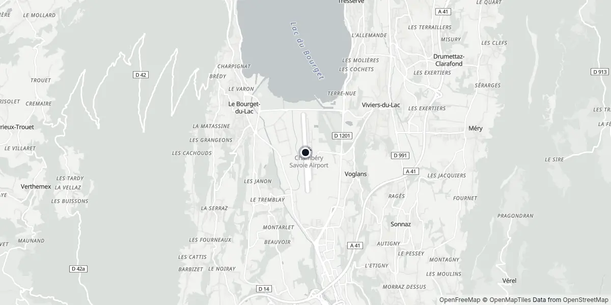 Mappa dell'Aeroporto di Chambéry - Savoie